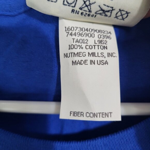 VTG Tampa Bay Lightning NHL Hockey 1996 Playoff Shirt Lee Sport Nutmeg  Mills ME - Picture 8 of 14